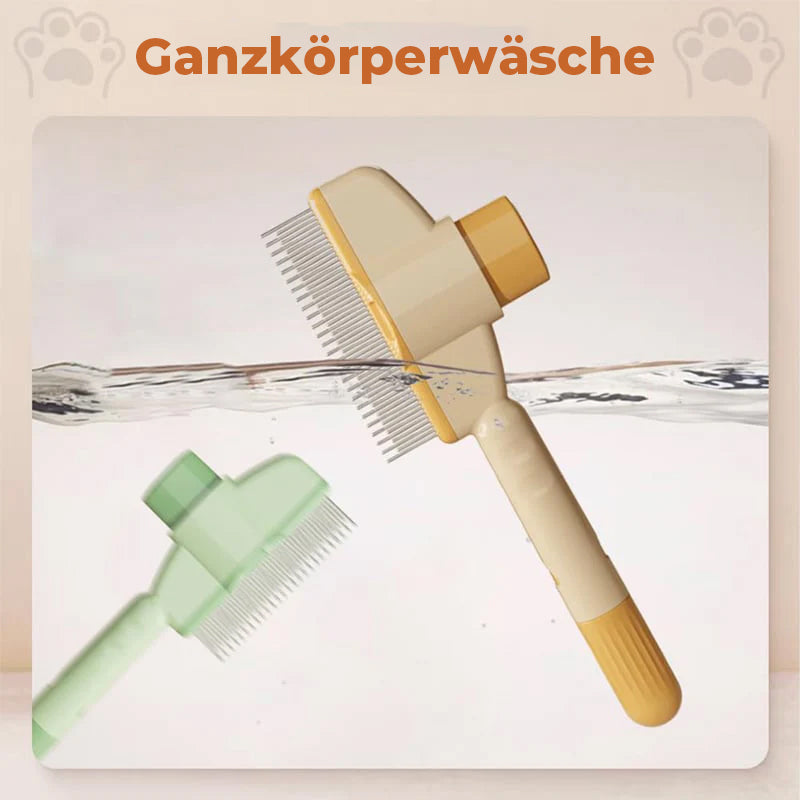 Selbstreinigende Haustierpflegebürste