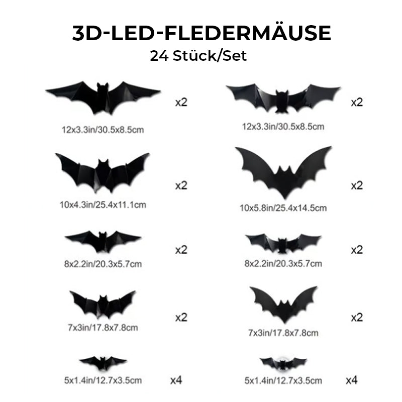 3D-Fledermaus-Design LED-Dekoration