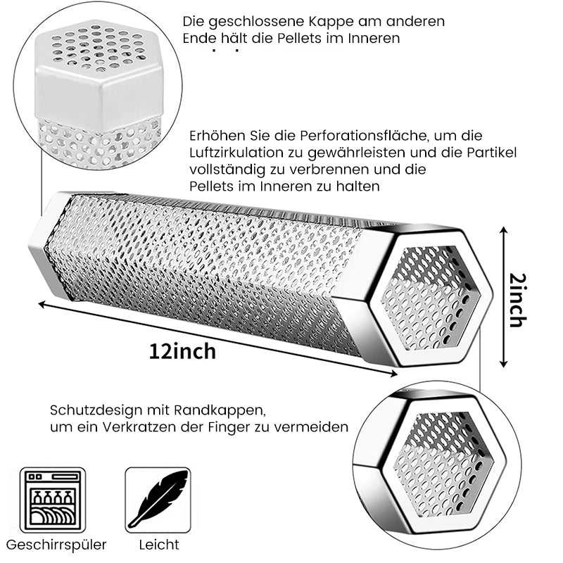 12' Pellet-Räucherrohr für alle Grills oder Räuchergeräte