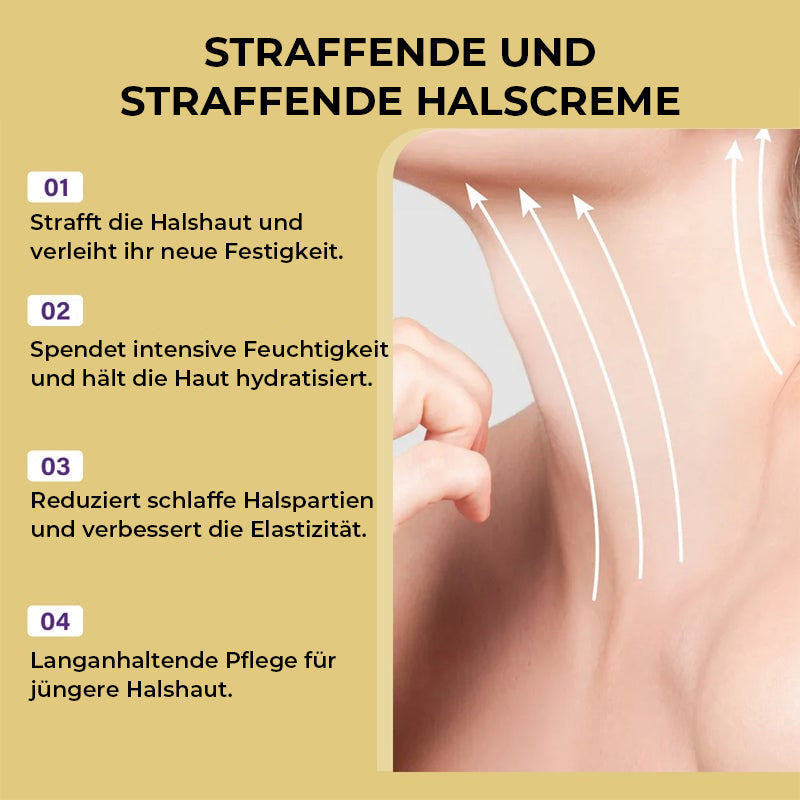 Straffende und liftende Halscreme für schlaffe Haut