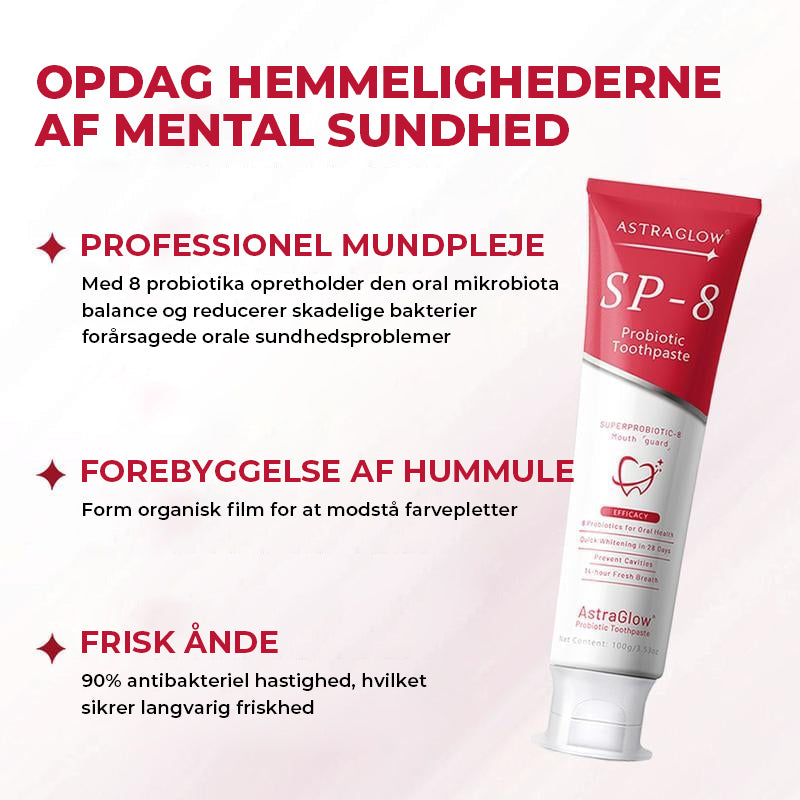 SP-8/SP-10 Probiotisk Hvidgørende Tandpasta til Mundhygiejne