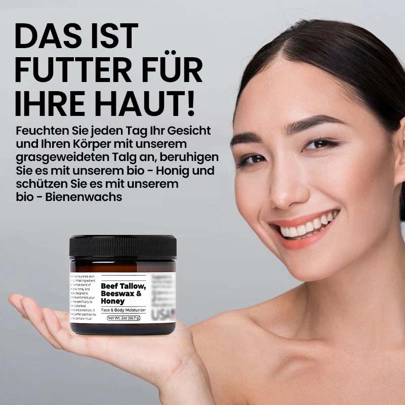Feuchtigkeitscreme aus Rindertalg, Bienenwachs und Honig