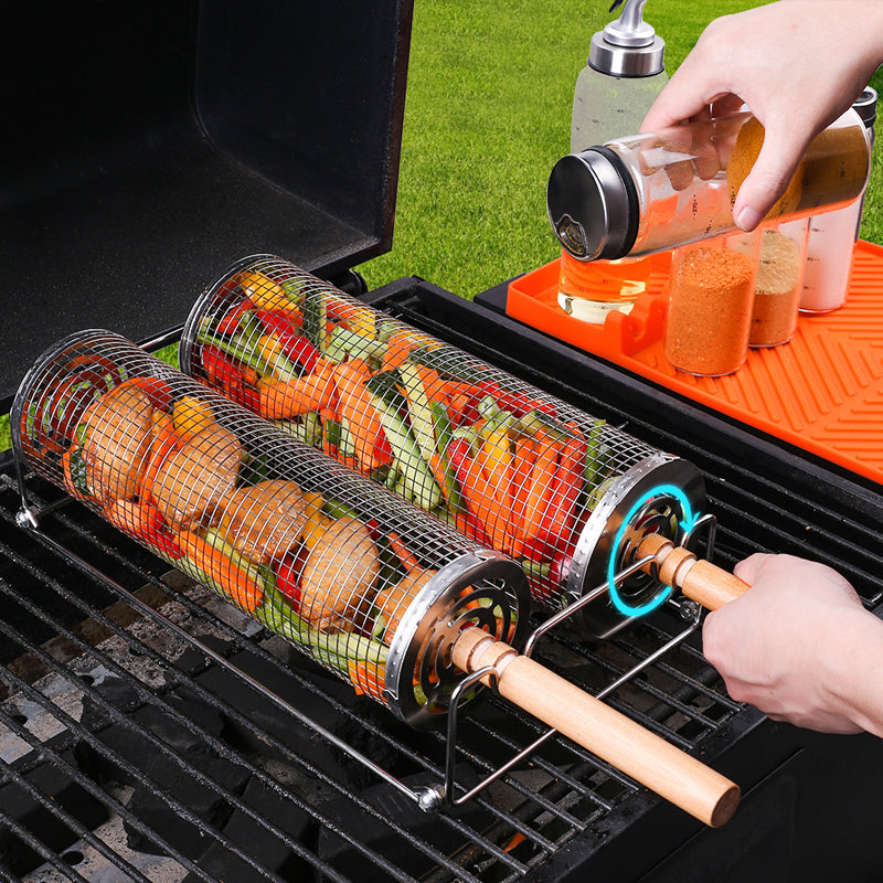 304 Edelstahl Rolling Barbecue Käfig
