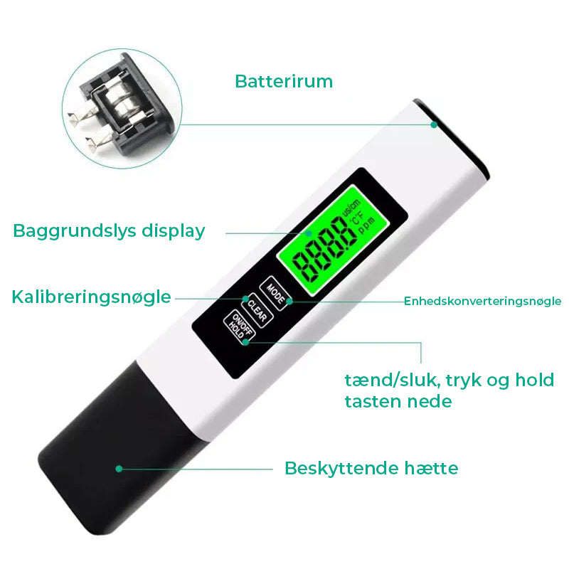 Ny 4 i 1 Tds Meter Digital Vandtester