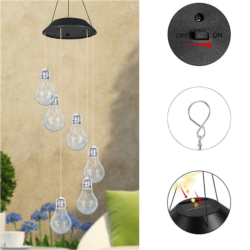 Solarbetriebenes LED-Windspiellicht