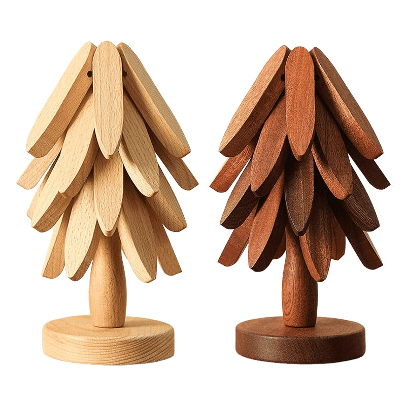 Holzbaum-Tischuntersetzer-Set