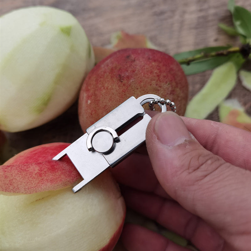 Edelstahl Mini-Gemüseschäler Schlüsselanhänger