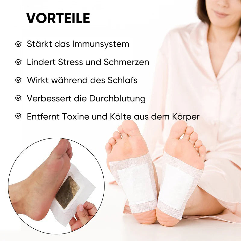 Kräuter-Detox-Fußpflaster zur Stresslinderung und für besseren Schlaf