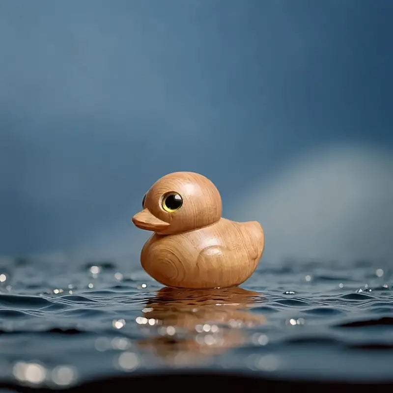 Håndlavet gummiand i træ