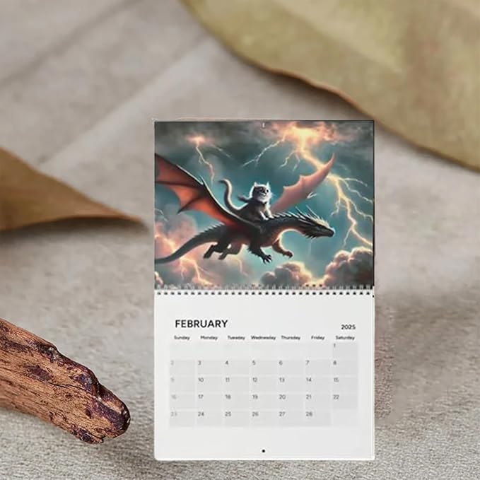 Katzen-Drachenreiter-Kalender 2025