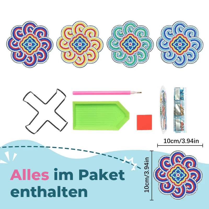 Diamond Craft Untersetzer Diamond Painted Untersetzer (Mandala)