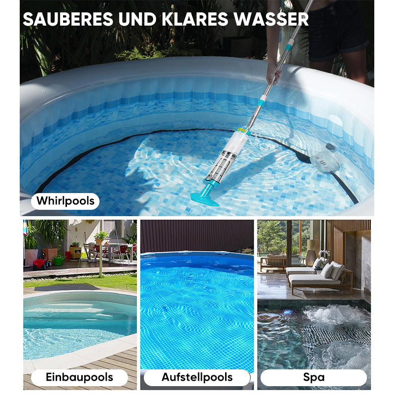EU-Standard - 3-in-1-Akku-Schwimmbadstaubsauger mit leistungsstarkem Motor