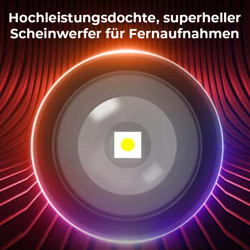 Wiederaufladbare 2-in-1-Taschenlampe mit Digitalanzeige und starkem Licht