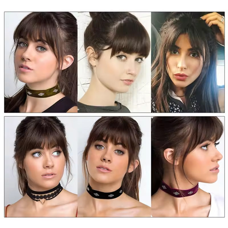 Sømløs 3D Clip-In Bangs hårforlængelse