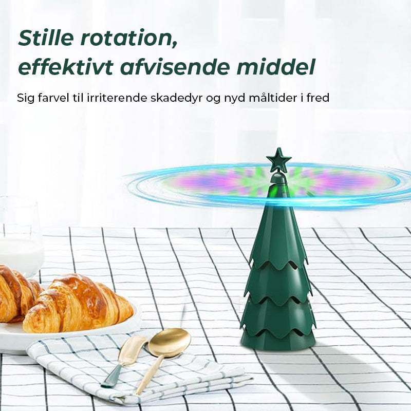 Afvisende blæser med holografiske blade holder fluer væk