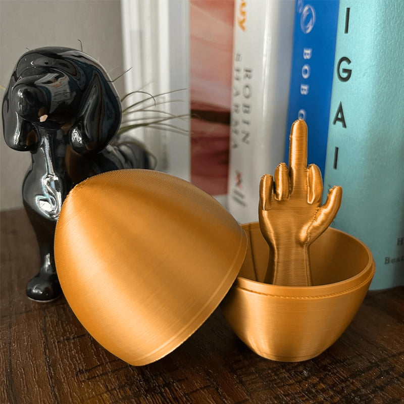 Lustiges 3D-gedrucktes Mittelfinger-Ei