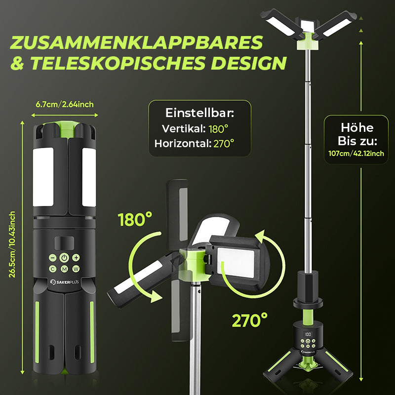 Teleskop-Campingleuchten mit Ständer