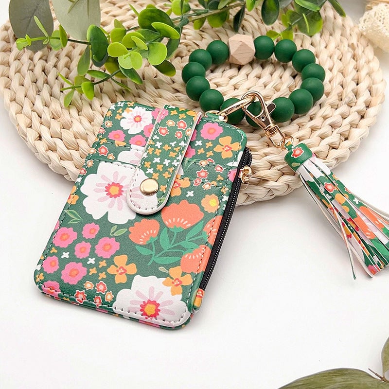 Stilvoller Kartenhalter mit Silikonperlenarmband