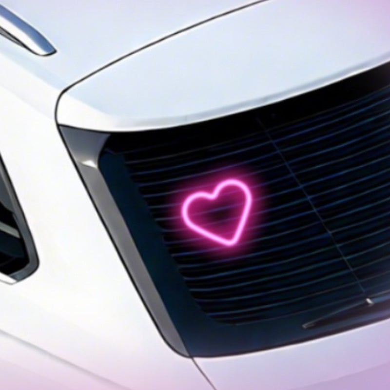 Solarbetriebene Herz-Neon-Ambienteleuchte für die Heckscheibe des Autos