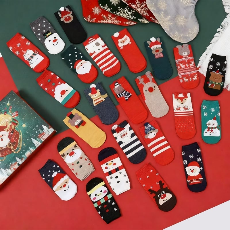 Weihnachts-Countdown-Socken-Blindbox