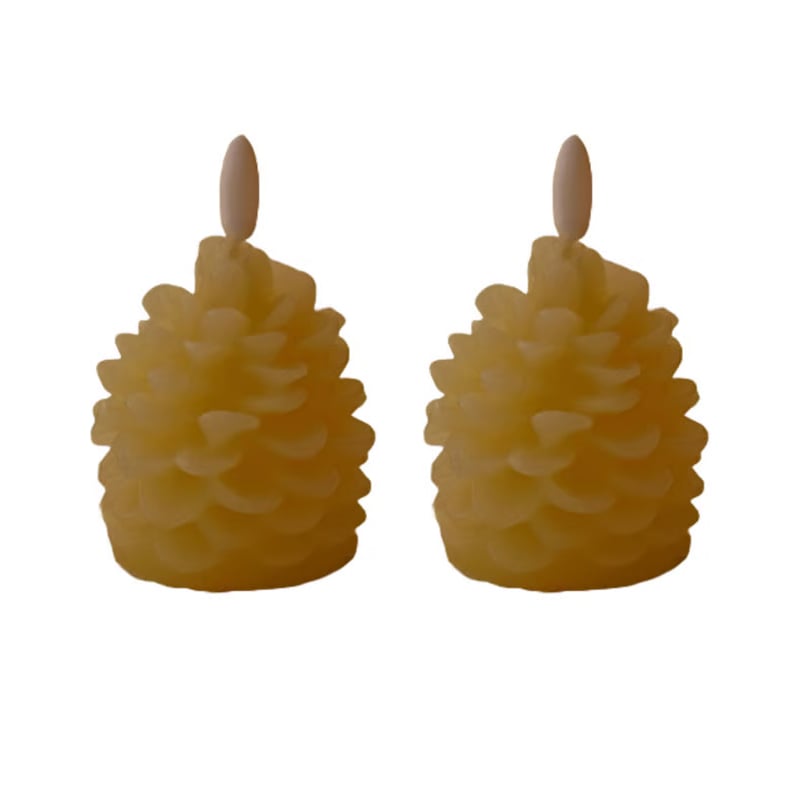 Flammefri Pinecone stearinlys