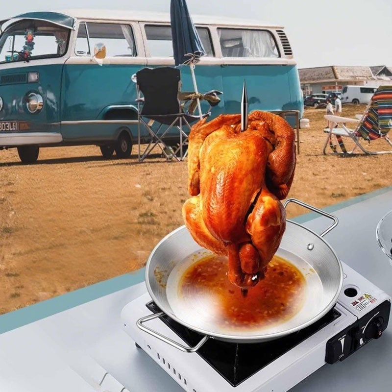 Edelstahl-Grillpfanne mit vertikaler Schraubenform