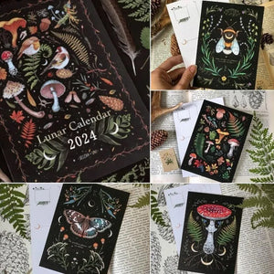 2022/2023/2024 Dunkler Wald Mondkalender