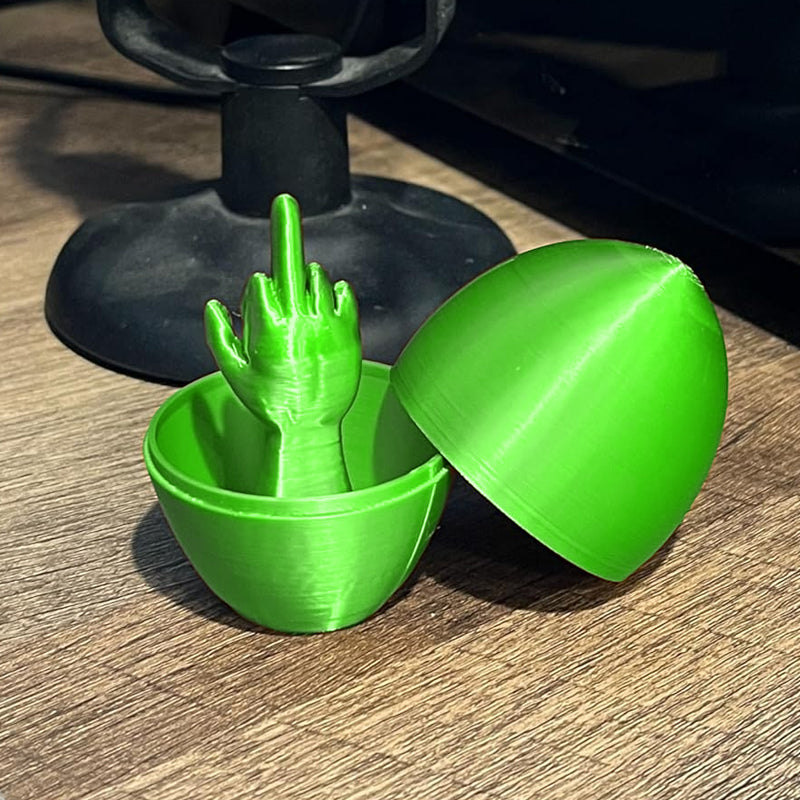 Lustiges 3D-gedrucktes Mittelfinger-Ei