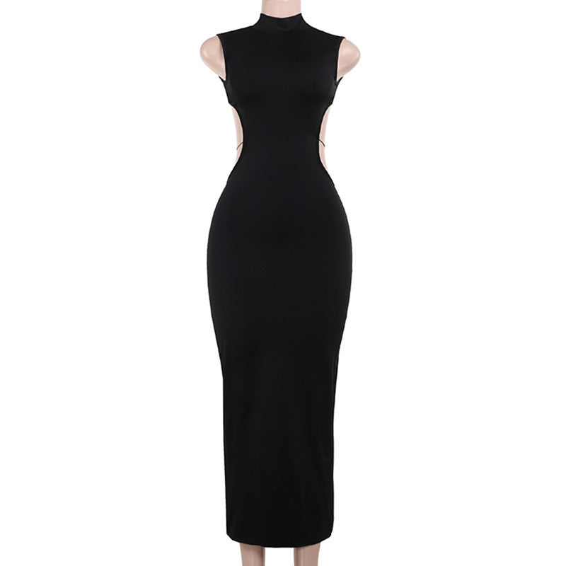 Rückenfreies, figurbetontes Kleid mit Schmetterlingsdekor für Damen