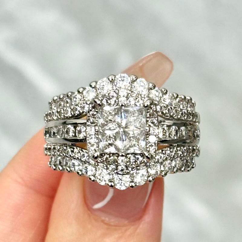 Quadratischer Fünf-in-Eins-Ring für Damen