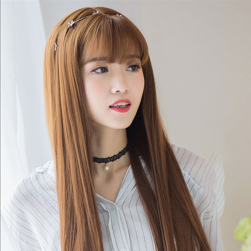 Sømløs 3D Clip-In Bangs hårforlængelse