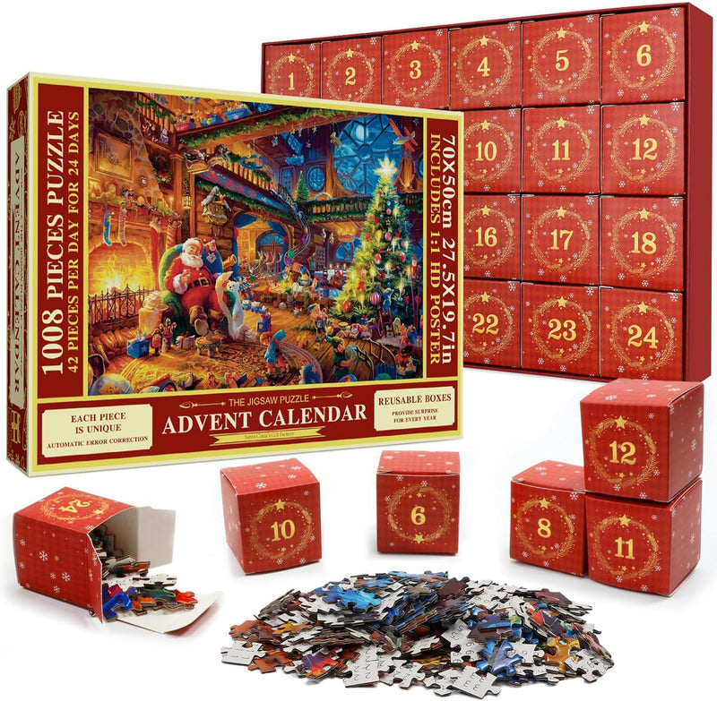 Adventskalender-Weihnachtspuzzles