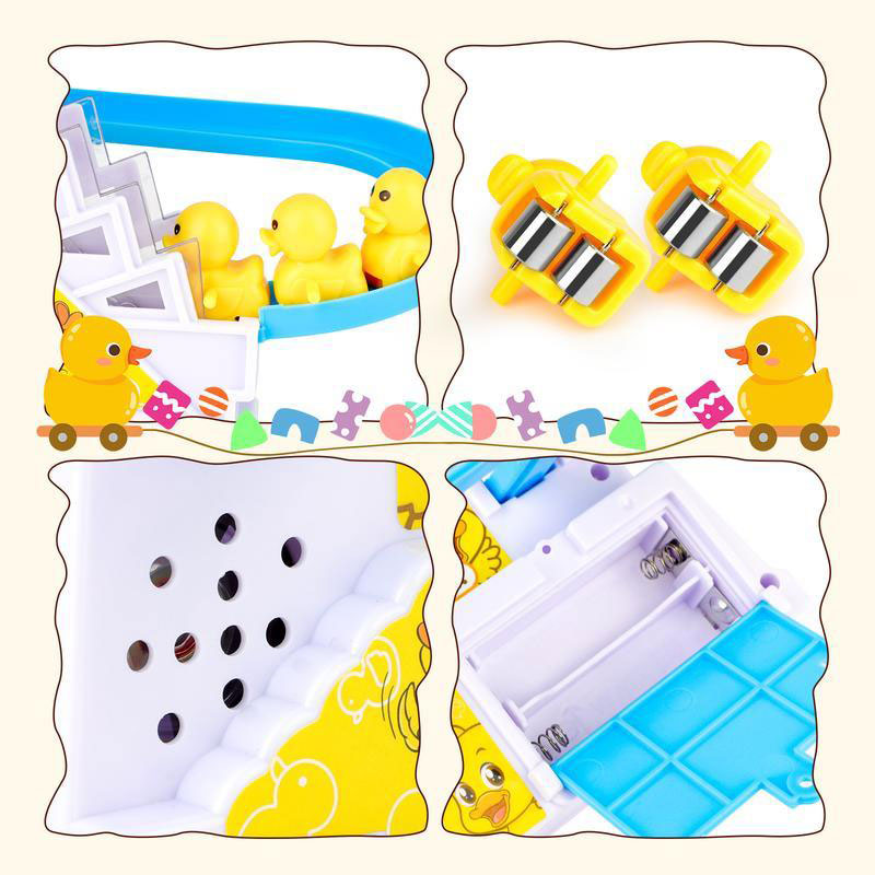 Elektrische Enten-Kletter-Rennbahn – LED-Lichter & Musik Achterbahn-Spielset