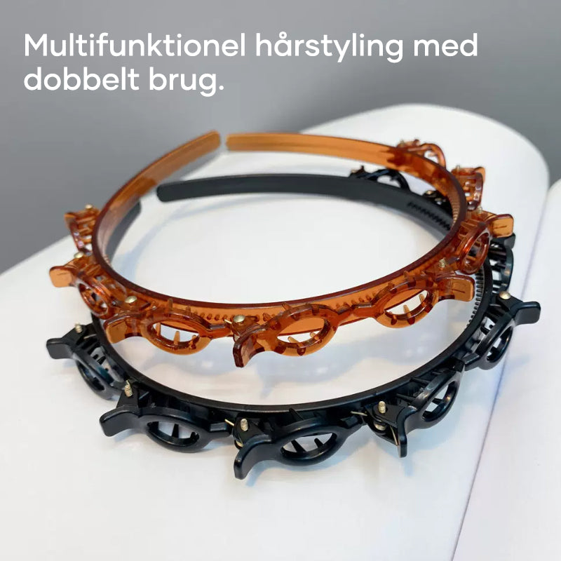 Hårbånd med pandehårsklemme