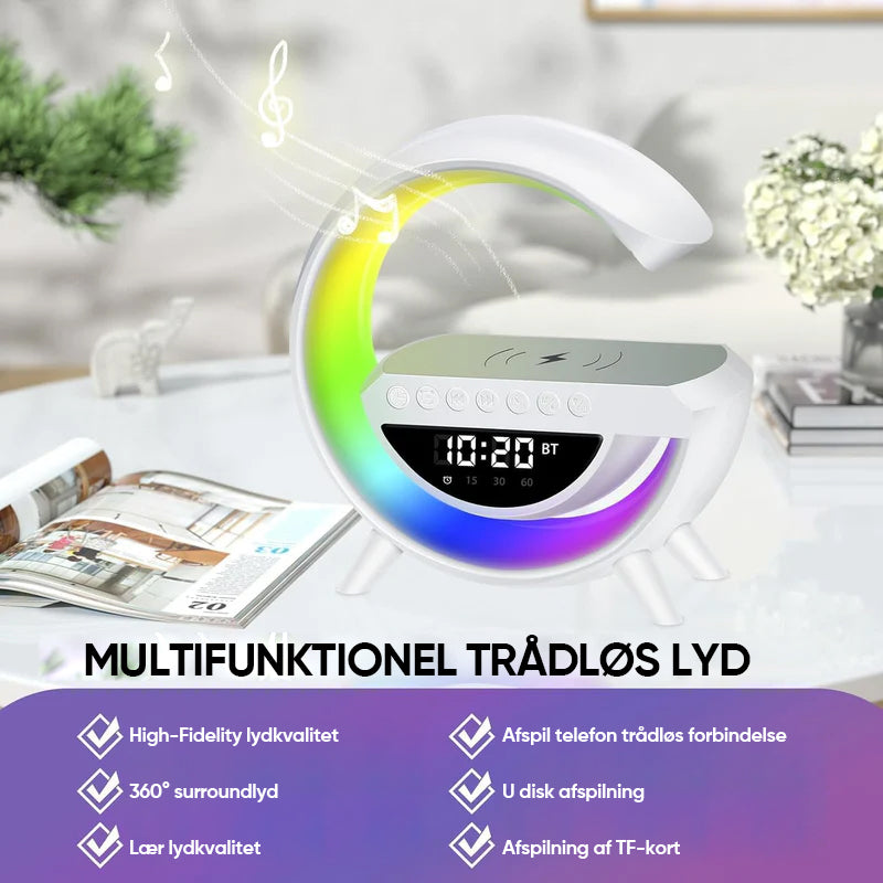 G-formet LED trådløs opladningshøjttaler