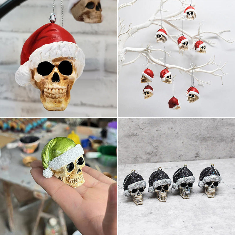 Miniskelet med julehat