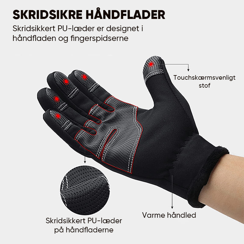 Vinter touchscreen vindafvisende handsker