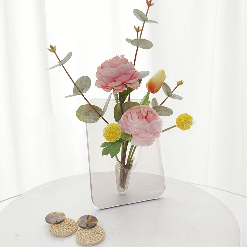 Acryl Fotorahmen Vase - Desktop Blumenarrangement Dekoration