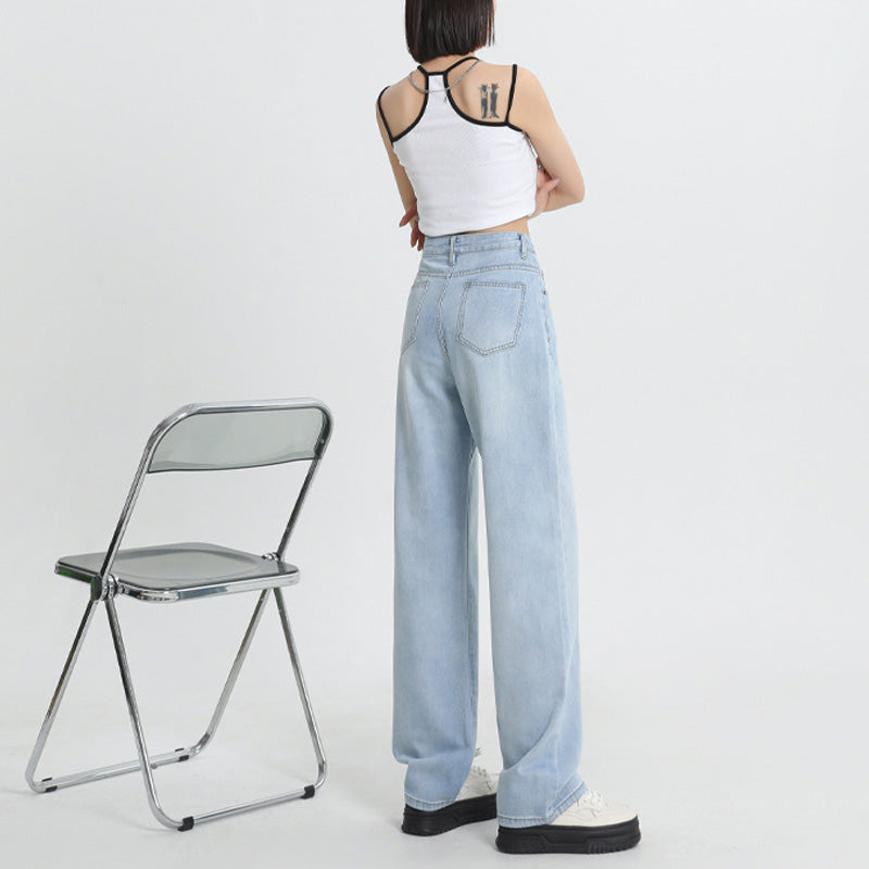Lyocell højtaljede jeans med brede ben