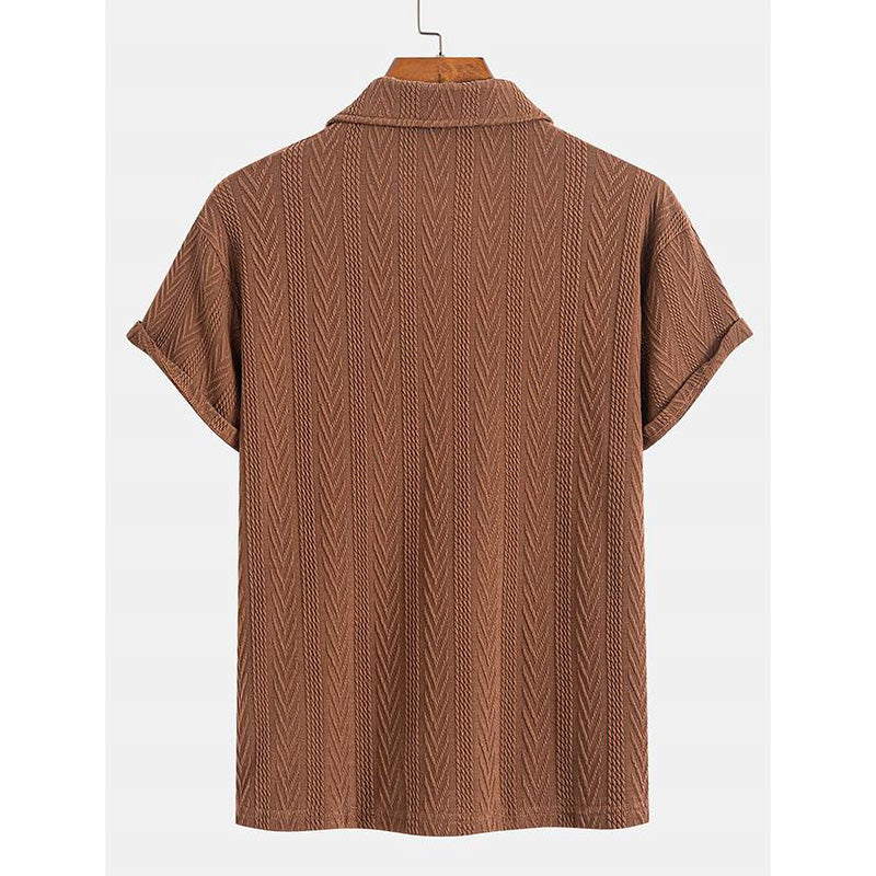Poloshirt mit normaler Passform und einfacher Struktur
