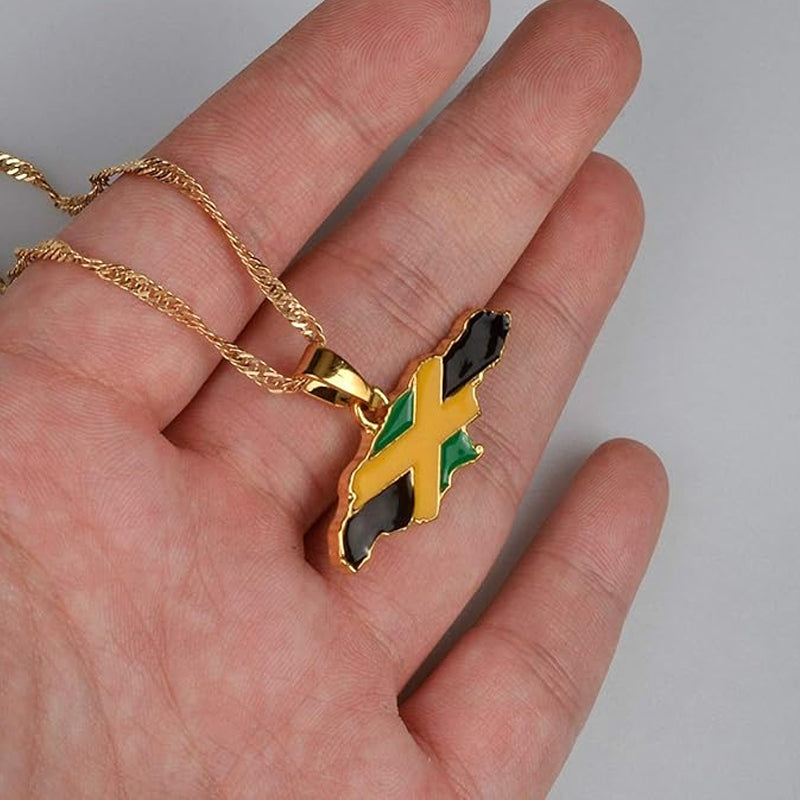 Kreativt kort og flag halskæde