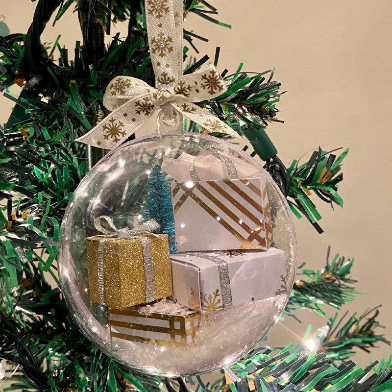 Weihnachten Baumschmuck transparent Kugel