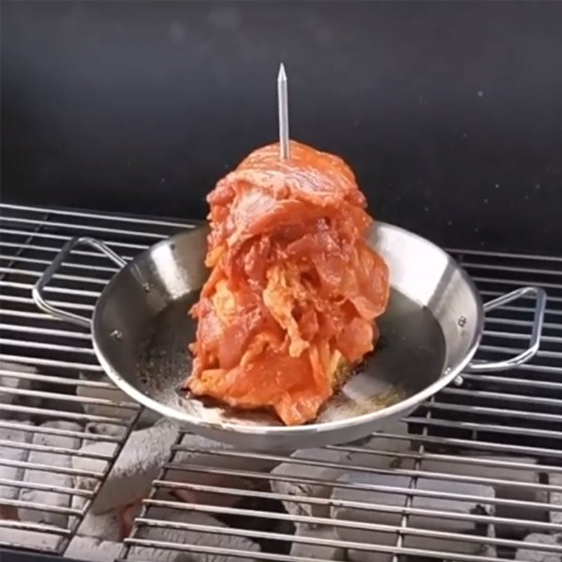 Edelstahl-Grillpfanne mit vertikaler Schraubenform