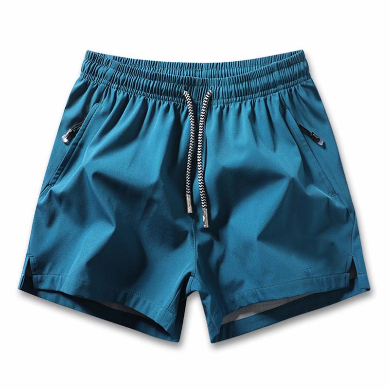 Schlichte, einfarbige Shorts mit Kordelzug und Tasche für Herren