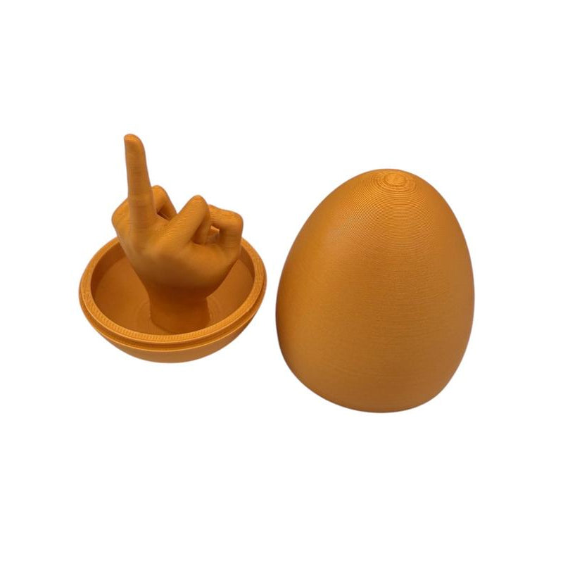 Lustiges 3D-gedrucktes Mittelfinger-Ei