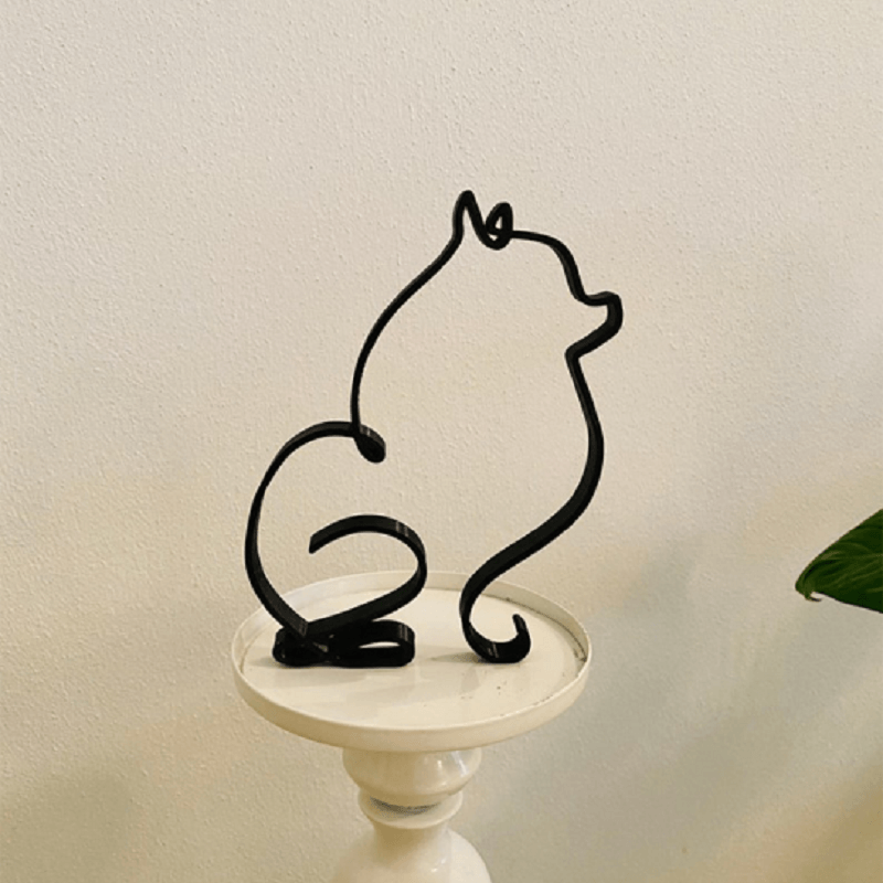 Hunde minimalistisk kunstskulptur
