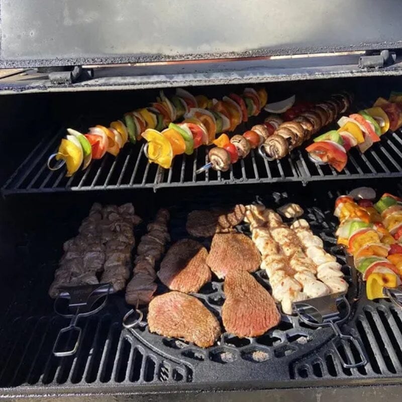 Rustfrit 3-vejs grillspyd