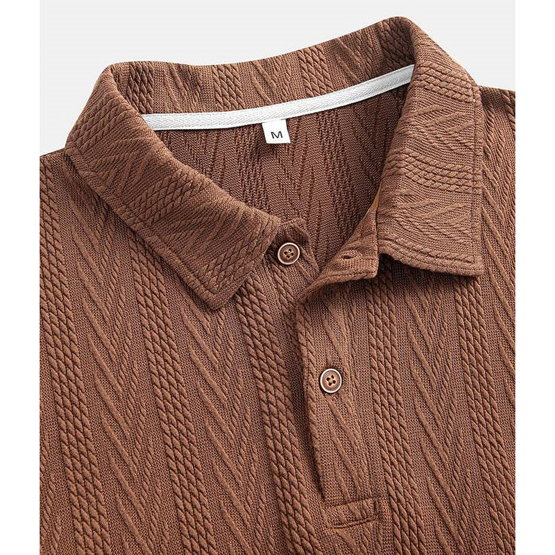 Poloshirt mit normaler Passform und einfacher Struktur