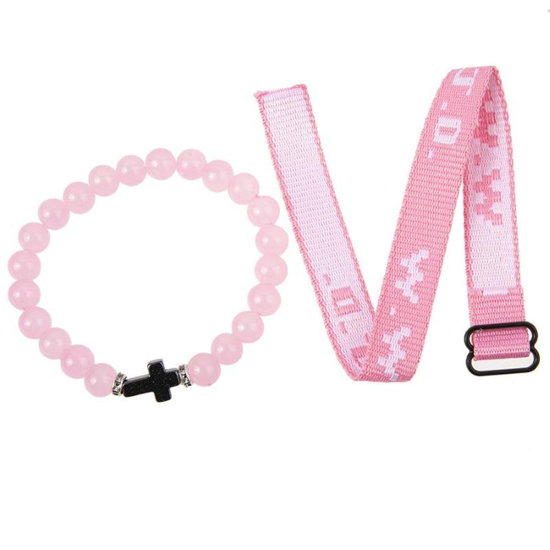 WWJD – Armbandset mit Kreuzperlen