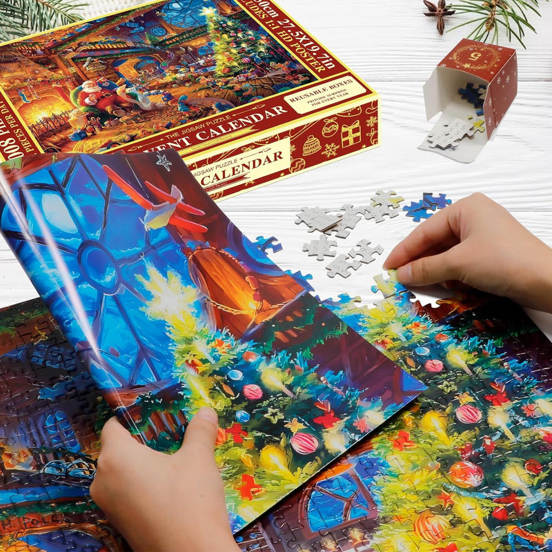 Adventskalender-Weihnachtspuzzles